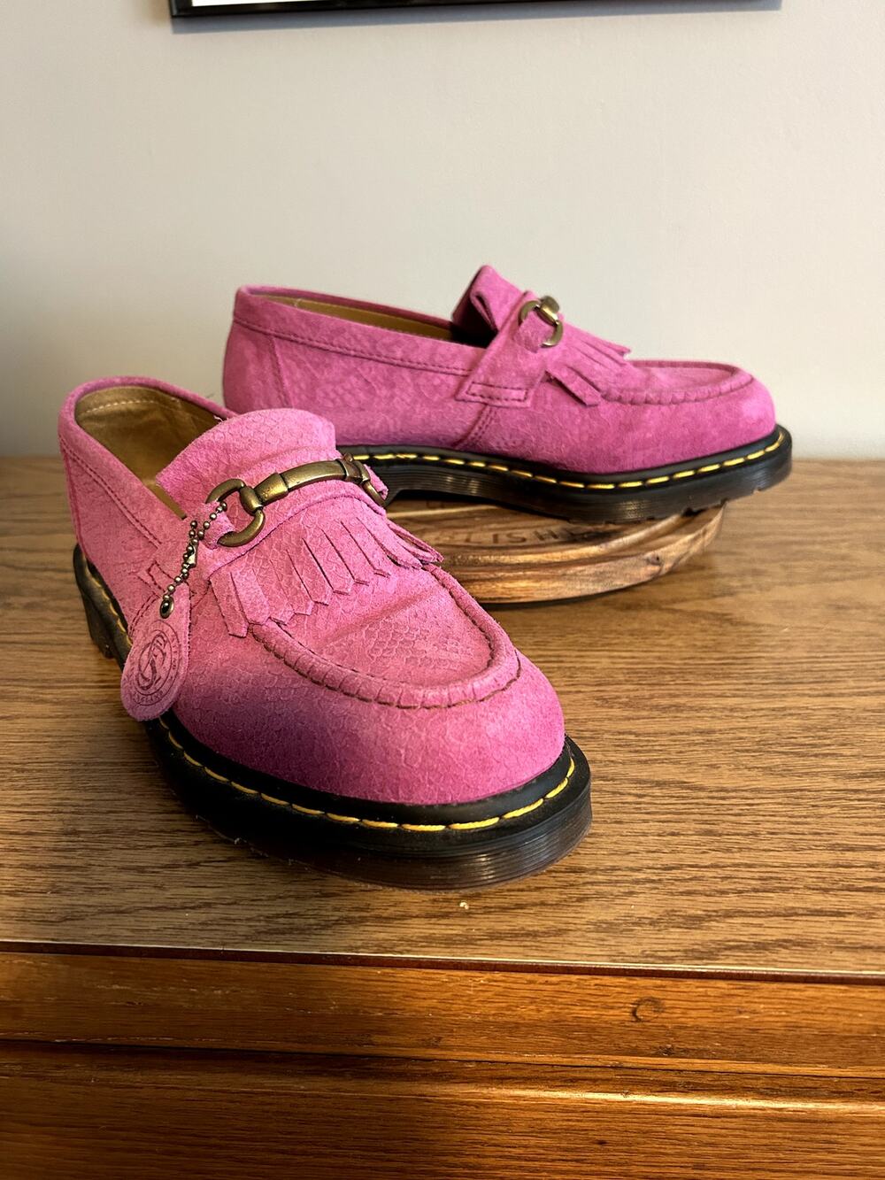 Dr Martens Deep Pink Suede Adrian Snaffle size 10/EU 42